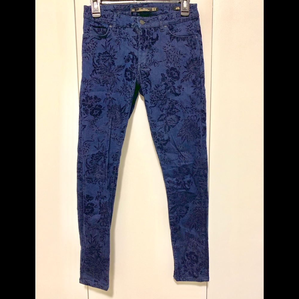 ZARA Jeans with Velvet Pattern